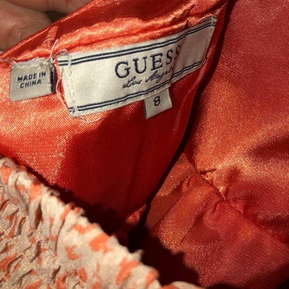Guess “Hot Sand” Orange and Purple Silk Halter Fully Lined Dress Size 8 - Picture 6 of 12